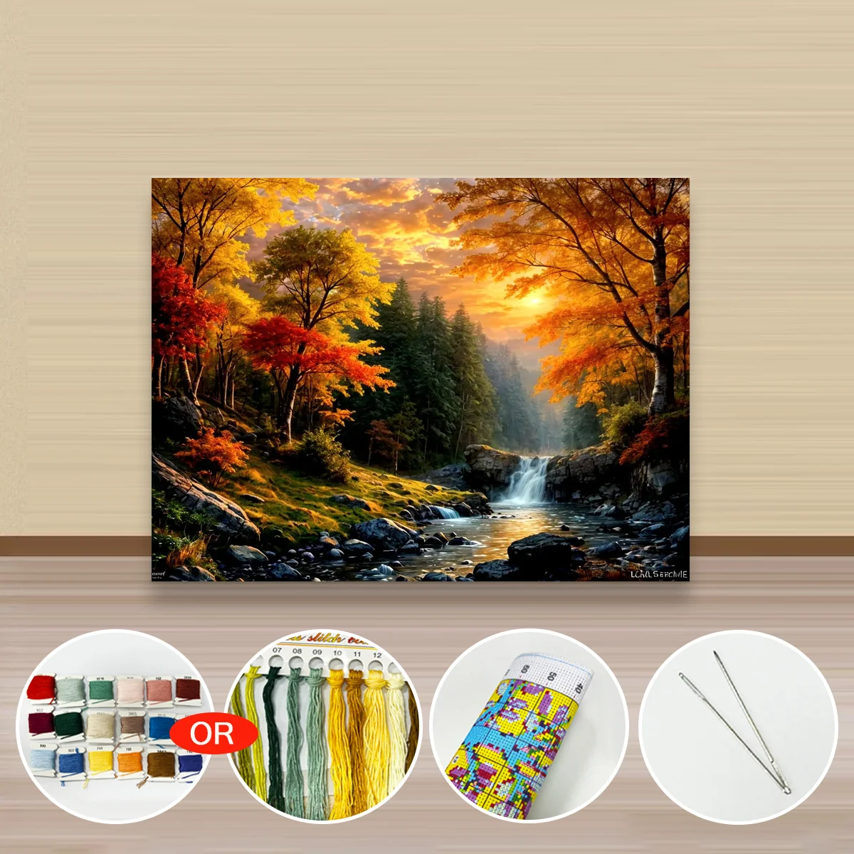 1 Stück 30x40 cm/11,8x15,7 Zoll, 11CT/14CT Kreuzstich-Set, DIY Valentinstagsgeschenk, Stickerei-Set für Festivals, Landschaften – Detail 3