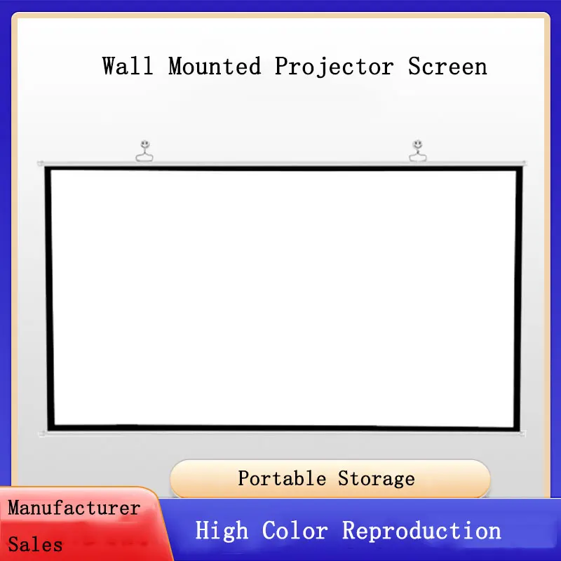 

Экран для проектора Thinyou, 60/100 дюймов, 16:9, с черной стойкой, ручной выдвижной механизм, белый пластик, серое стекловолокно