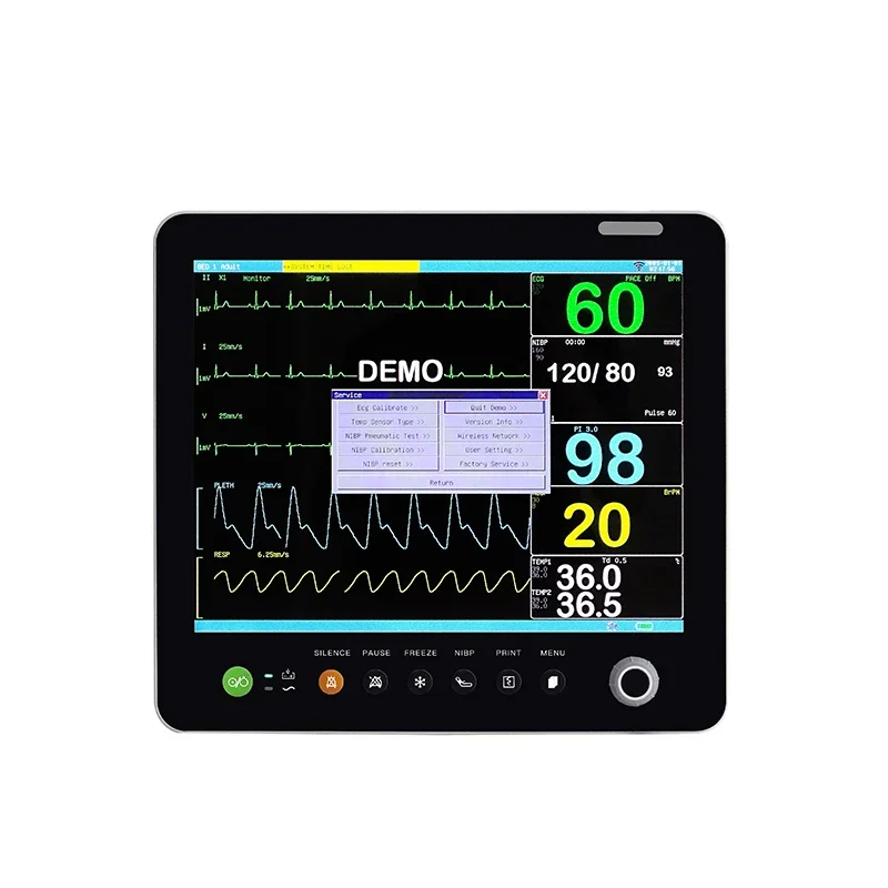 

High Quality Factory Price Accurate Detection 15 "cardiac Monitor With Portable Electrodes