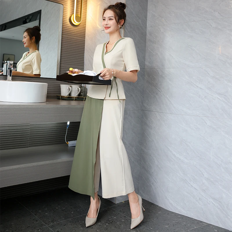 Professional Style Uniform Woman Aesthetic Beauty Salon Spa Hotel Waiter Esthetic Desk Massage Nail Beautician Cafe Work Clothes