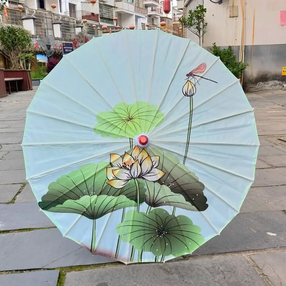 

Handmade Silk Cloth Women Umbrella Rain Proof Decorative Chinese Oil Paper Umbrella Waterproof Costume Parasol for Wedding