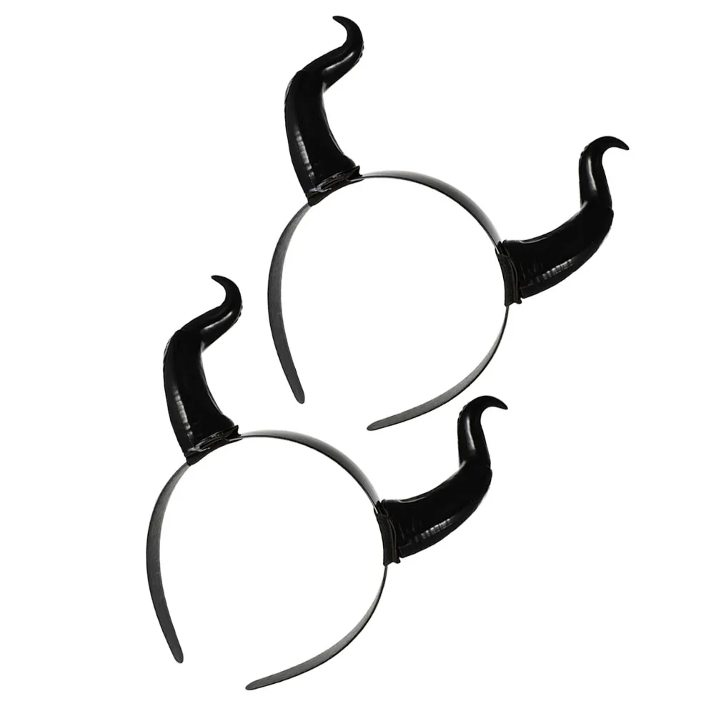 

2pcs Horn Hairb Headb Funny Horns Hairb Plastic Evil Lightweight Halloween Cosplay Party Accessories Stage Photo Props