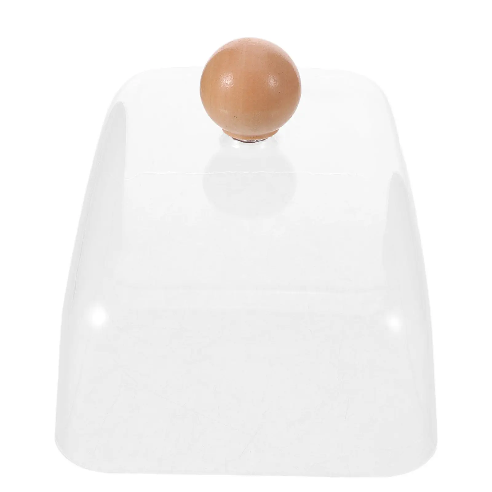 Dôme de présentation de gâteaux rectangulaire transparent en acrylique avec poignée, idéal pour la présentation de plats, pâtisseries, desserts, fromages, pains, buffets et usage en cuisine
