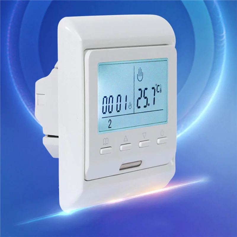 

IDUD 3X 16A 230V ЖК-дисплей Программируемый теплый пол с подогревом Комнатный термостат Терморегулятор Контроллер температуры Ручной механический