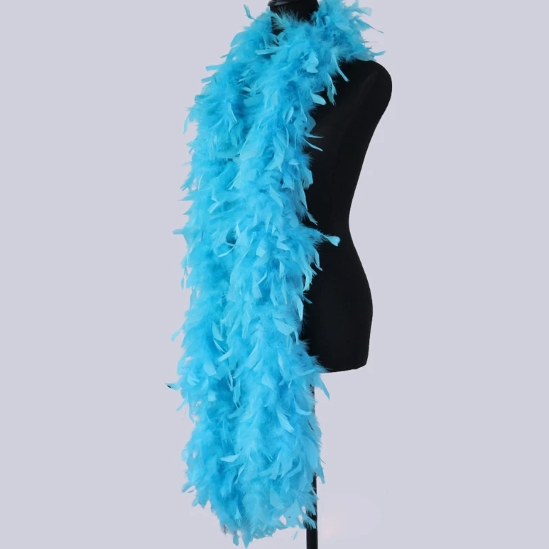 Engrossado Plush Turquia Pena Boa, Macio Full Feather Trim Stripe, Traje de Festa de Casamento, Dançando Palco, Decorações DIY, Novo, 2023