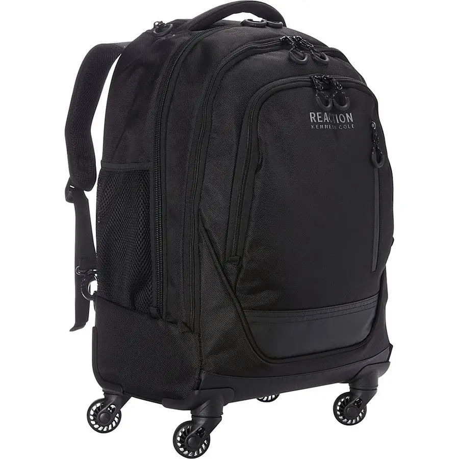 

Polyester Dual Compartment 4Wheel Laptop Backpack, Black
