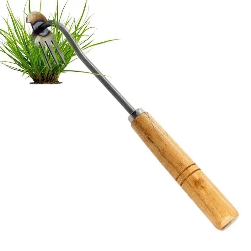 Weeder Puller Root Pulling Tool 4 Teeth Uprooting Weeding Tool Hand Weeder Tool for Uprooting Weeding Manual Weeder Removal Tool