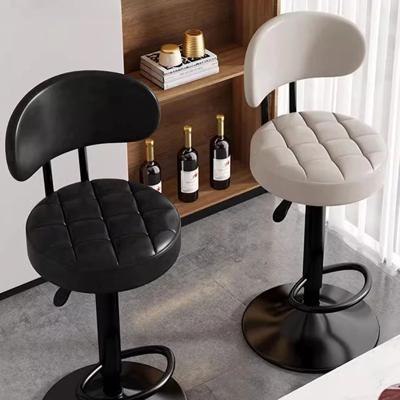 

Luxury Rotatable Italian Style Bar Chairs Adjustable Office Reception Designer Bar Chairs Modern Home Furniture Banqueta HBBC