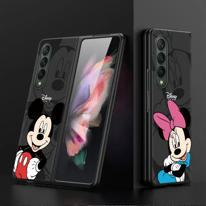 Disney Cartoon Mickey etui do Samsung Galaxy Z Fold5 5G Z Fold4 ZFold4 Z Fold3 czarna obudowa odporna na wstrząsy