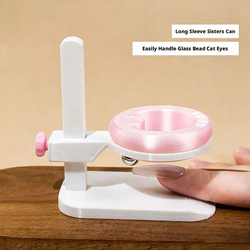 Outil magnétique pour ongles effet œil de chat, hauteur réglable, anneau magnétique puissant automatique pour effets de vernis gel œil de chat, outil de manucure rotatif