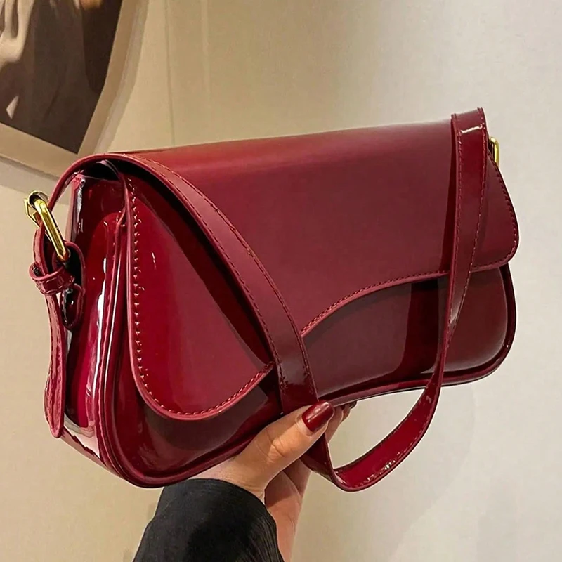 

Однотонная изысканная женская сумка через плечо, женская повседневная сумка, простая и модная женская сумка.