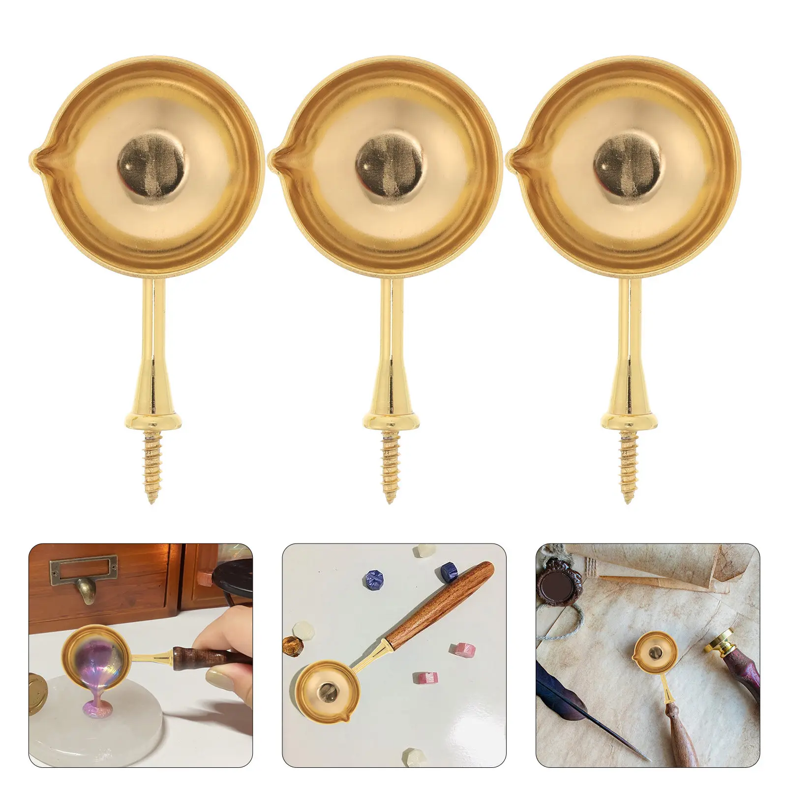 

Набор из 10 металлических ложек без ручки для плавления воска, антипригарные, для штампов и рукоделия