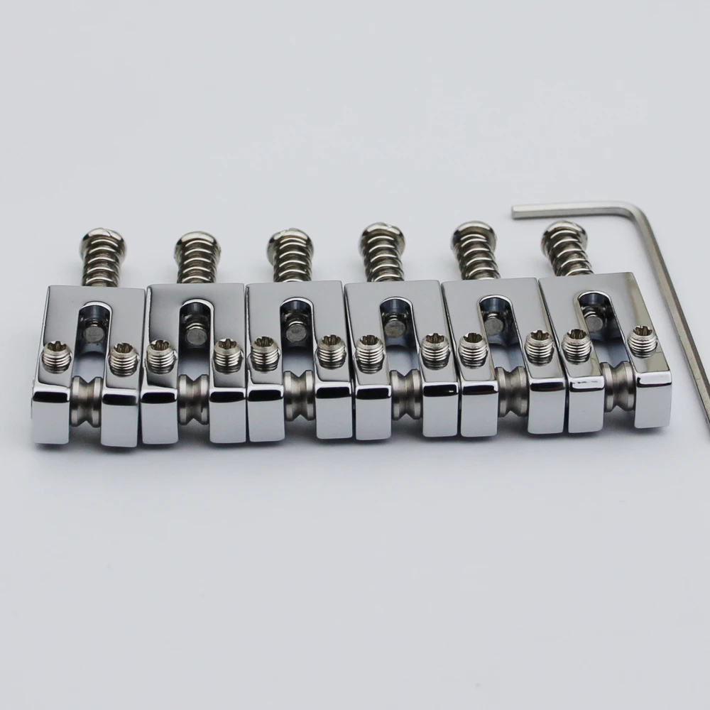 1 Set 10.5MM Stainless Steel Roller Brass Saddle Electric Guitar Tremolo Bridge Saddles For ST Guitar