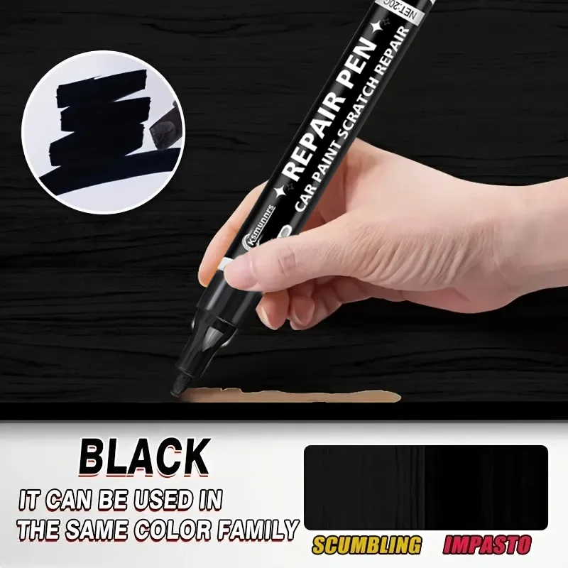20g Car Touch Up Paint Pen, Auto Scratch Repair Fill Pen, Black White Golden Automotive Paint Remover view 6