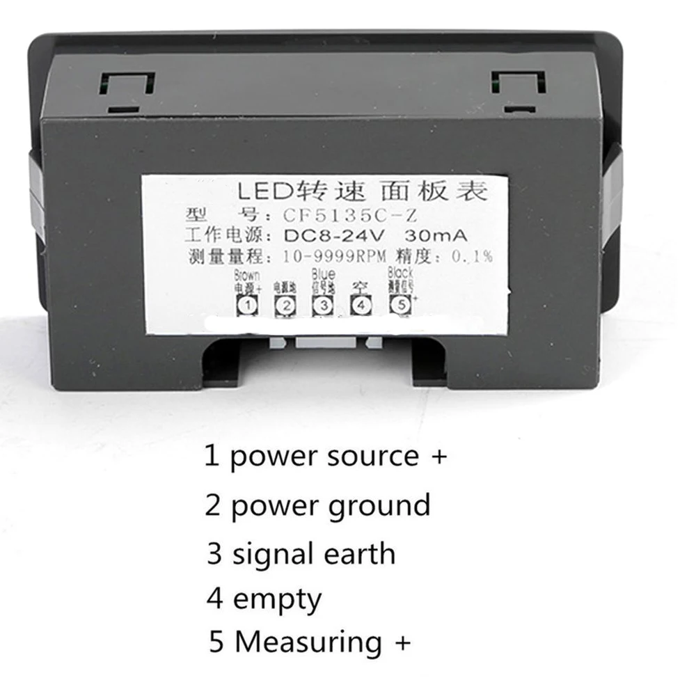 Imagem -05 - Tacômetro Led Medidor com Hall Interruptor Sensor Rpm Medidor de Velocidade Digital Vermelho Azul Verde Sensor Npn 12v Acessórios