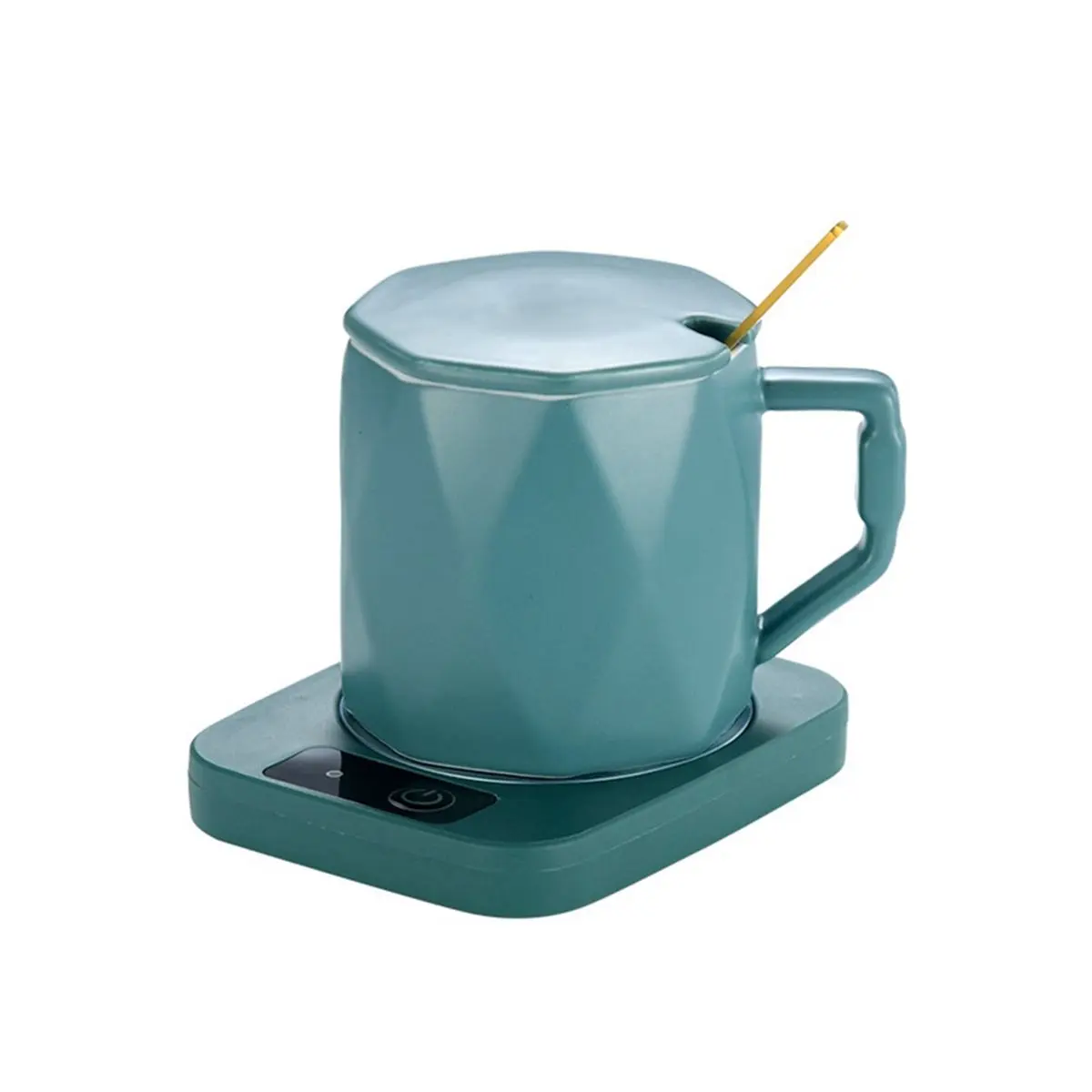 [Promotions]Mug Heater Coffee Mug Cup Warmer Milk Tea Water Heating Pad Cup Heater Warm Mat Constant Temperature Coaster EU Plug view 3