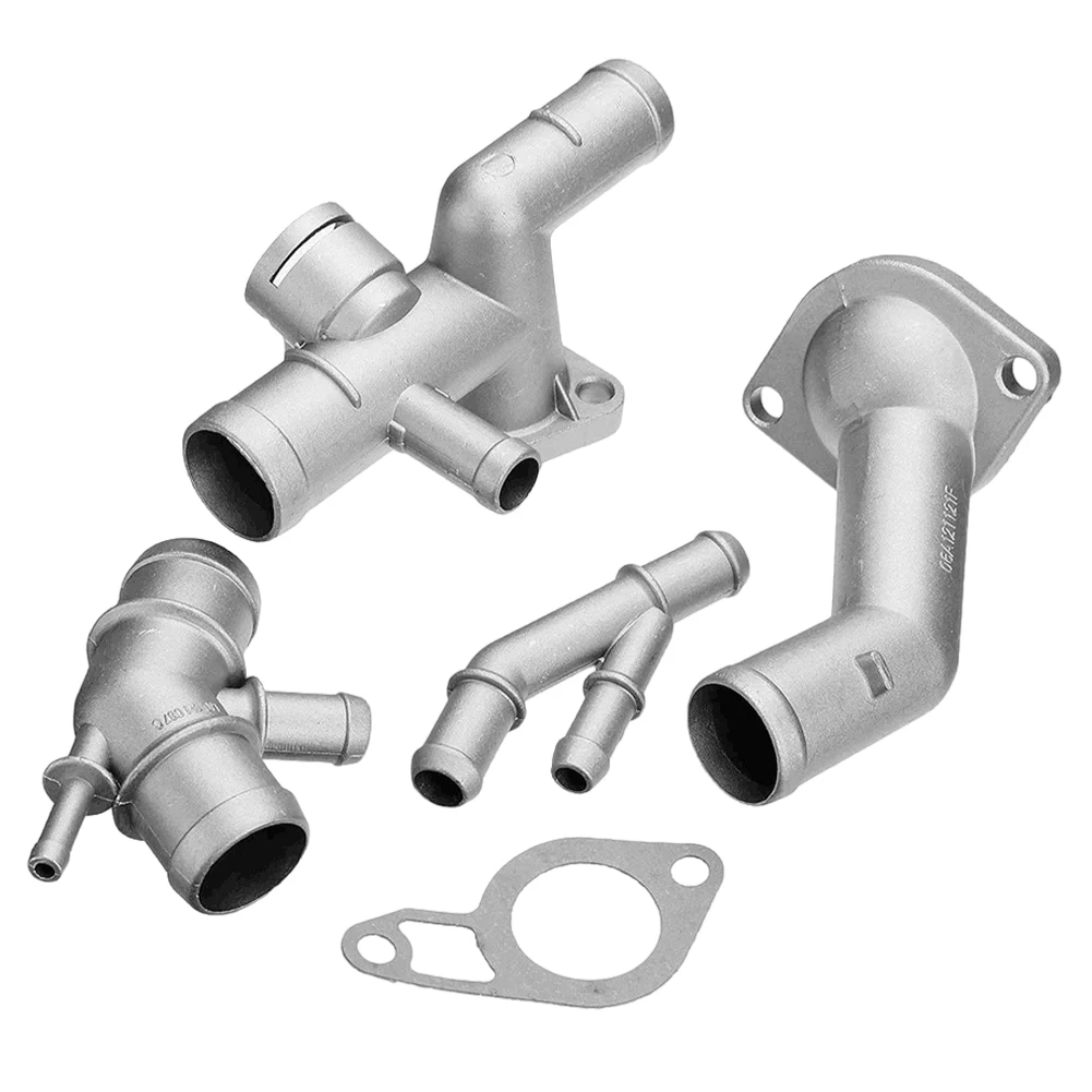 4 قطعة مجموعة تبريد المحرك شفة استبدال المبرد شفة ترقية عدة محرك المبرد موصل الخرطوم للجولف MK4 جيتا 1.8T