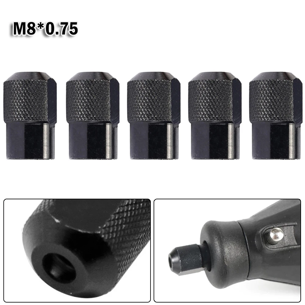 5pcs Drill Chuck For Dremel Accessories Rotary Tools Chuck Nut Power Tool Accessories Zinc Alloy Nuts Abrasive Parts M8x0.75mm