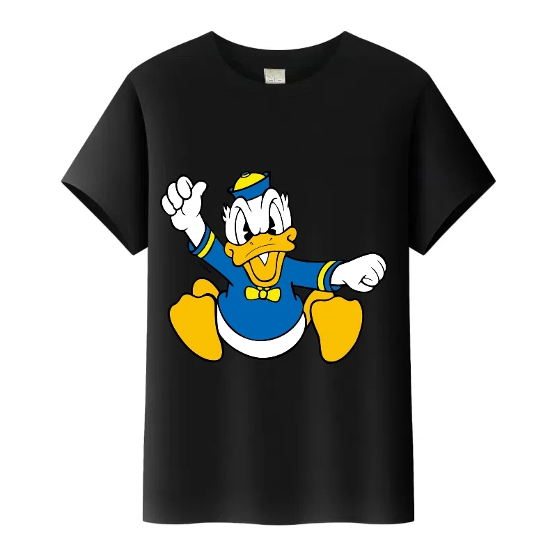 مضحك ديزني الكرتون ميكي ماوس دونالد داك طباعة الملابس الصيف فتاة بلايز المرأة التي شيرت الاطفال تي شيرت الأسرة تيز البلوزات الرخيصة