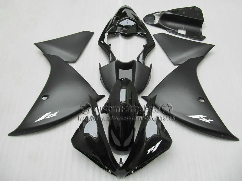 ABS plastic injection motorcycle fairings kit for 2009 2010 2011 YAMAHA YZFR1 09 10 11 YZF R1 matte black fairing kits