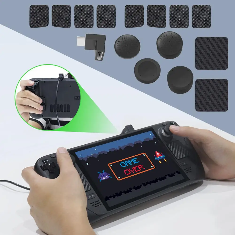 Game Console Accessories Back Button Set Touchpad Protective Film Back Thickened Buttons Rocker Cap Compatible For Steam Deck