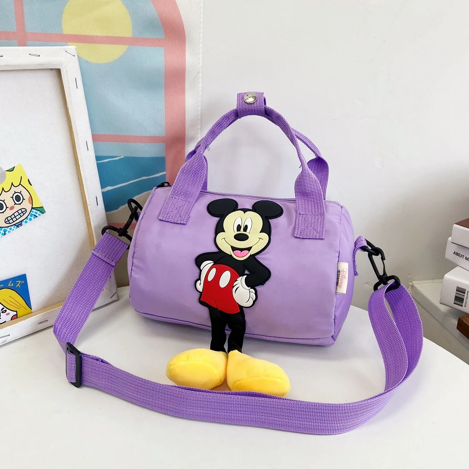 Disney Mickey Mouse Messenger Bag Cartoons Cute Mickey Mouse Shoulder Bags Handbag Storage Bags Kawaii Girls Birthday Gifts