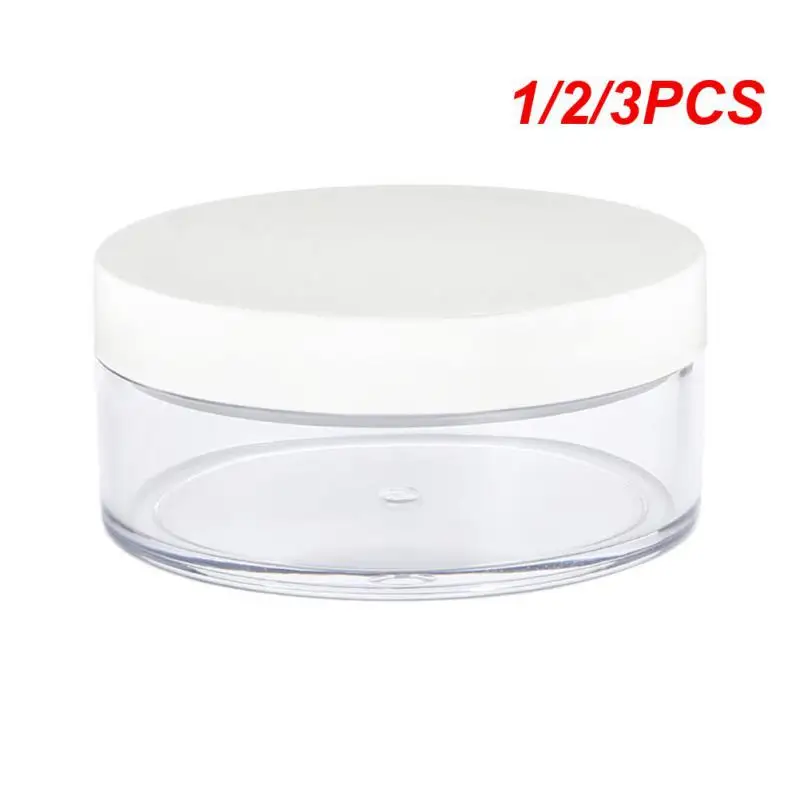 1/2/3PCS 50g Plastic Empty Loose Powder Pot With Sieve powder sample cream balm body butter refillable bottles Cosmetic Makeup