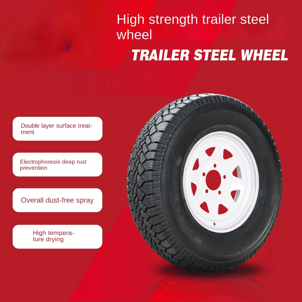 

Trailer Wheel Combination 14*5.5 Steel Ring with 185r14lt Tire