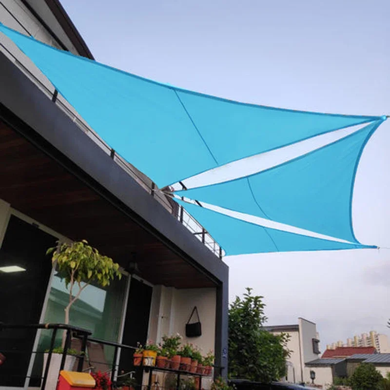 Blue All size Waterproof Shade Sail Square Rectangle Garden Terrace Canopy Pool Shade Camp Hiking Yard Awning