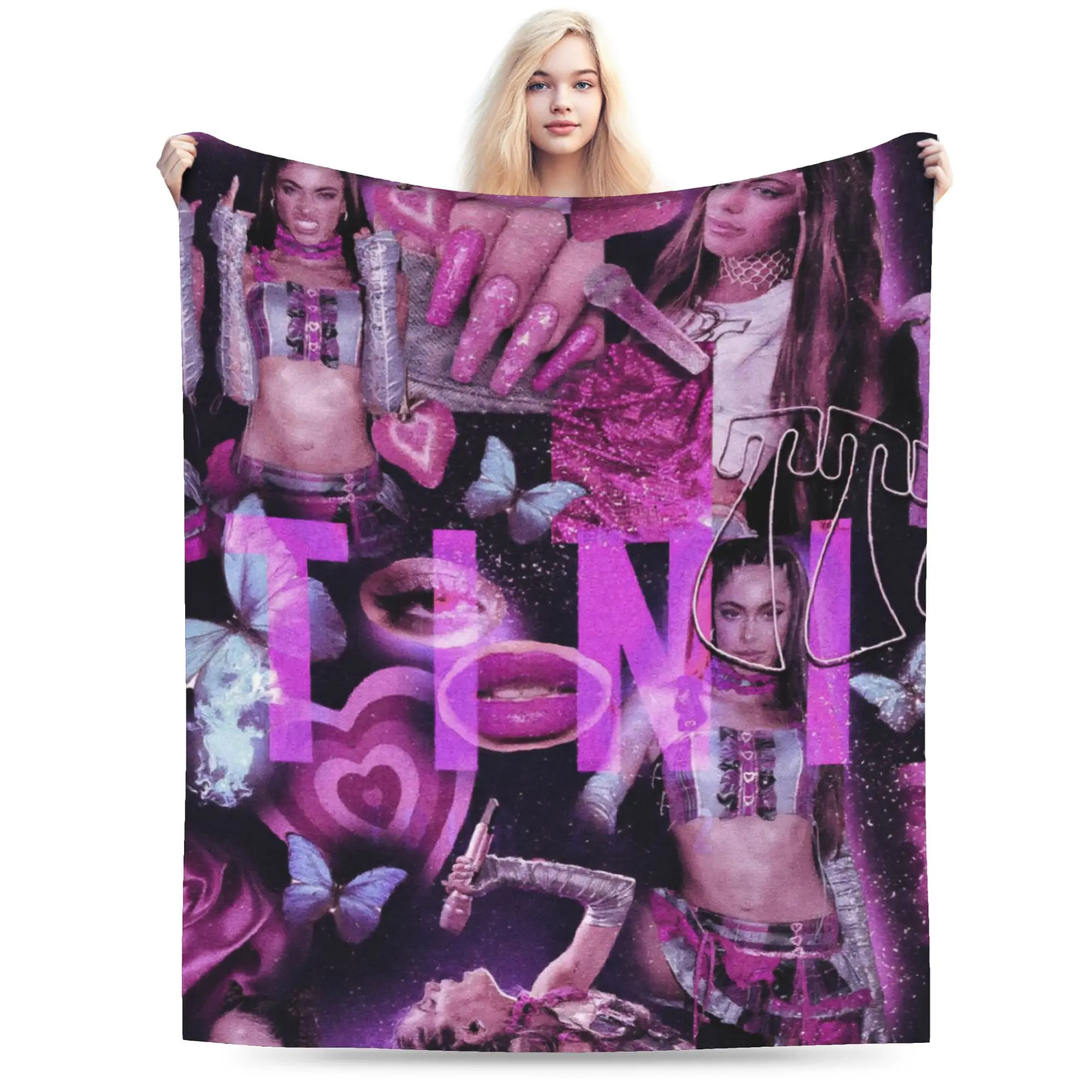 

Funny Singer TINI STOESSEL Futtura Blankets Super Soft Velvet Cozy Throw Blanket Machine Washable