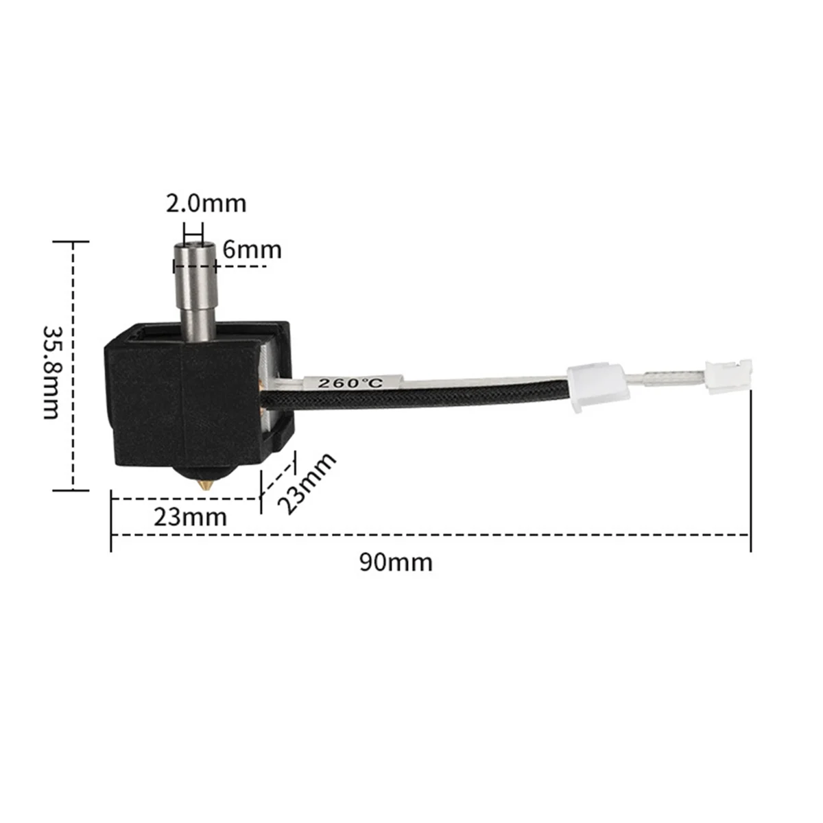 สําหรับ Ender 3 V3 SE อัพเกรด Hotend Bimetal Heatbreak อลูมิเนียมคอ 3D หัวพิมพ์ J-Head สําหรับ Ender-3 V3 SE