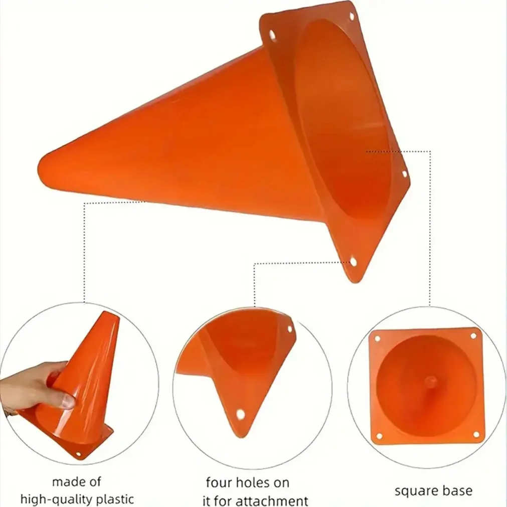 5 set ember penanda rintangan sepak bola berukuran 23cm, ember plastik 9 inci, ember kerucut latihan sepak bola