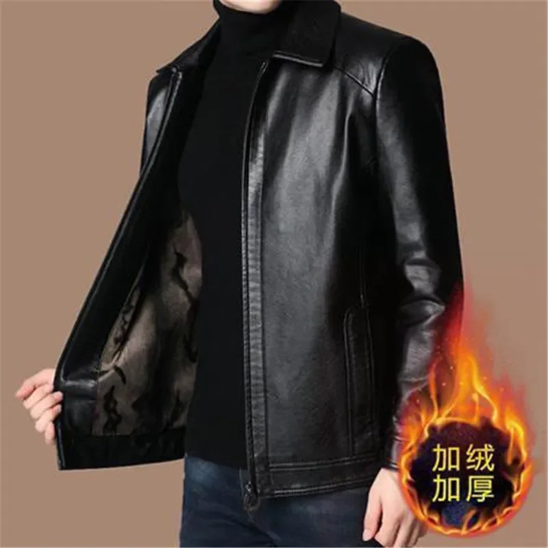 Men Leather Suit Jacket Men Slim Fit Short Coat Men Fashion Leather Jacket Streetwear Casual Blazer Jackets Male Outerwear Mens