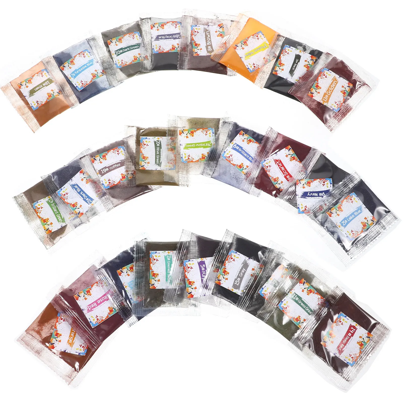 26Pcs Tie Dye Powder Bright Multicolor Fabric Dyeing Powder DIY Kit for Kids Adults Creative Textile Pigment Party Supplies view 6