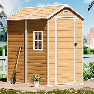 Outdoor Storage Shed, Metal Storage Sheds with Double Sliding Doors,Large Waterproof Bike Shed Cabanons De Jardin