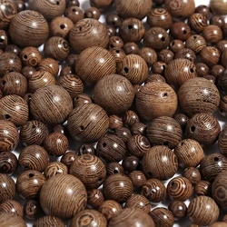 20-100pcs Wooden Beads Crafts Brown Round Beads, Wooden Spacer Beads Loose Craft Beads For Making Bracelet Necklace Jewelry  And