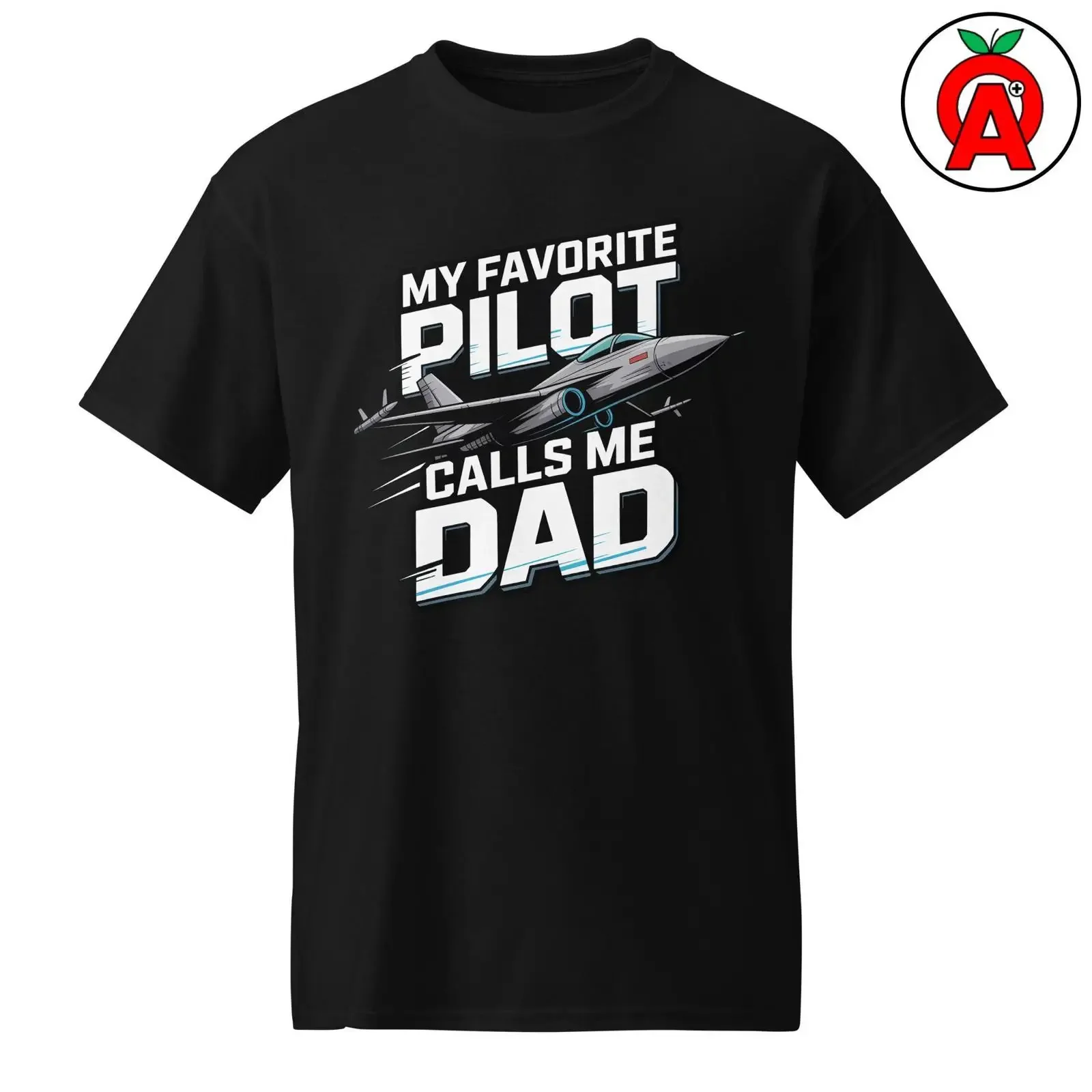 My Favorite Pilot Calls Me Dad Fighter Jet Quick Dry T Shirt for Aviation Flight Enthusiast vintage Washed fashion Versatile