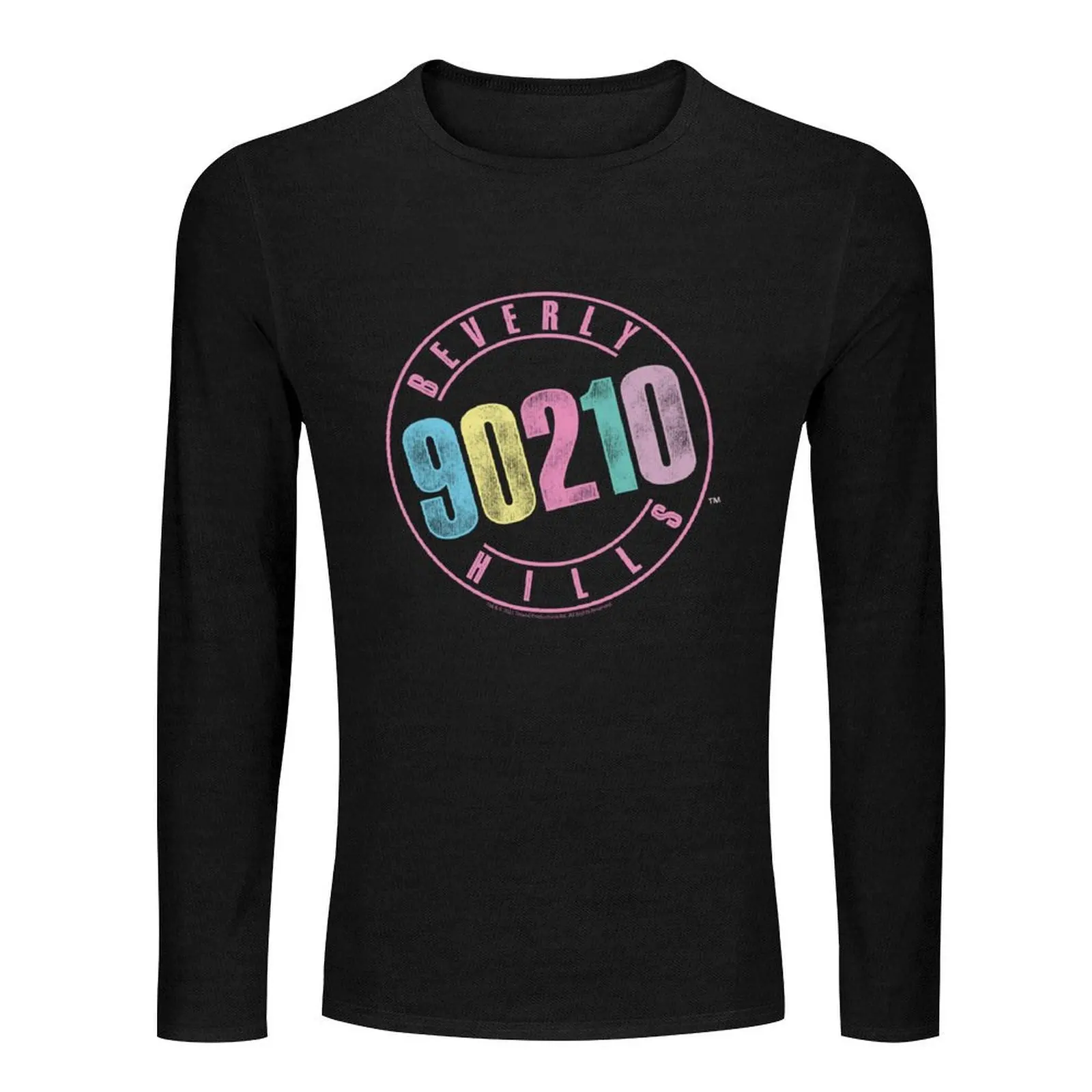 Beverly Hills, 90210 Vintage Pastel Retro Logo Long T-Shirt aesthetic clothes Men's t-shirt