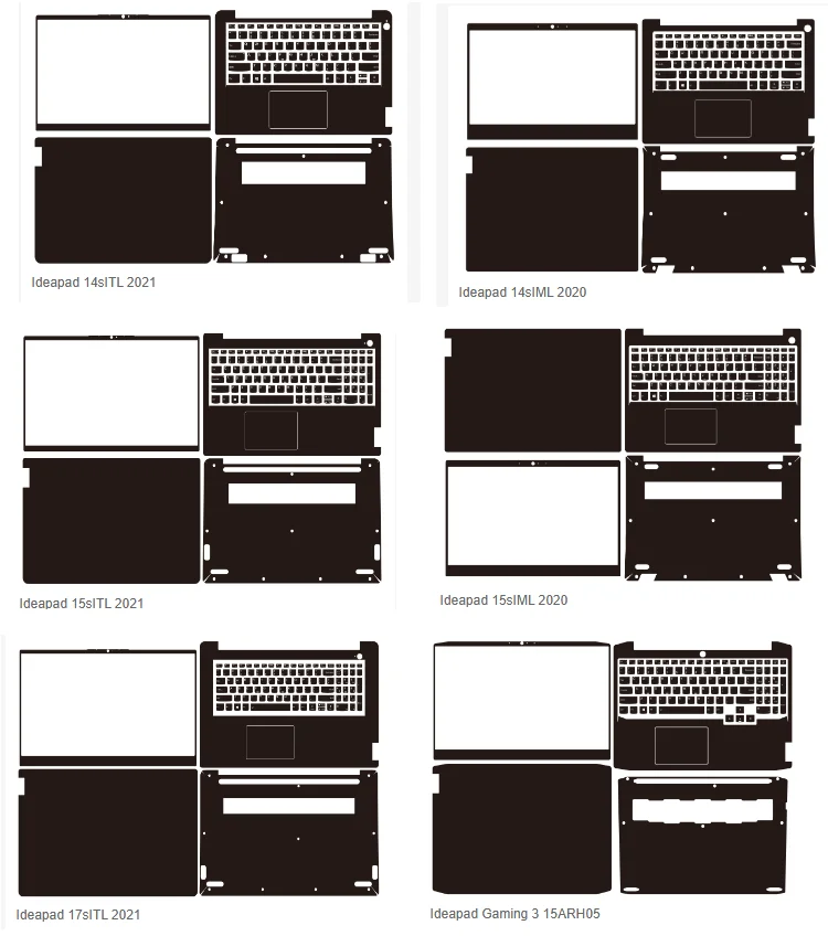 for Lenovo Ideapad 3 14 15 17 inch 2020 2021 14ILL05 14ACL6 15ADA05 15ITL6 15IML 15IAU7 Pre Cut Laptop Vinyl Decal Cover Sticker