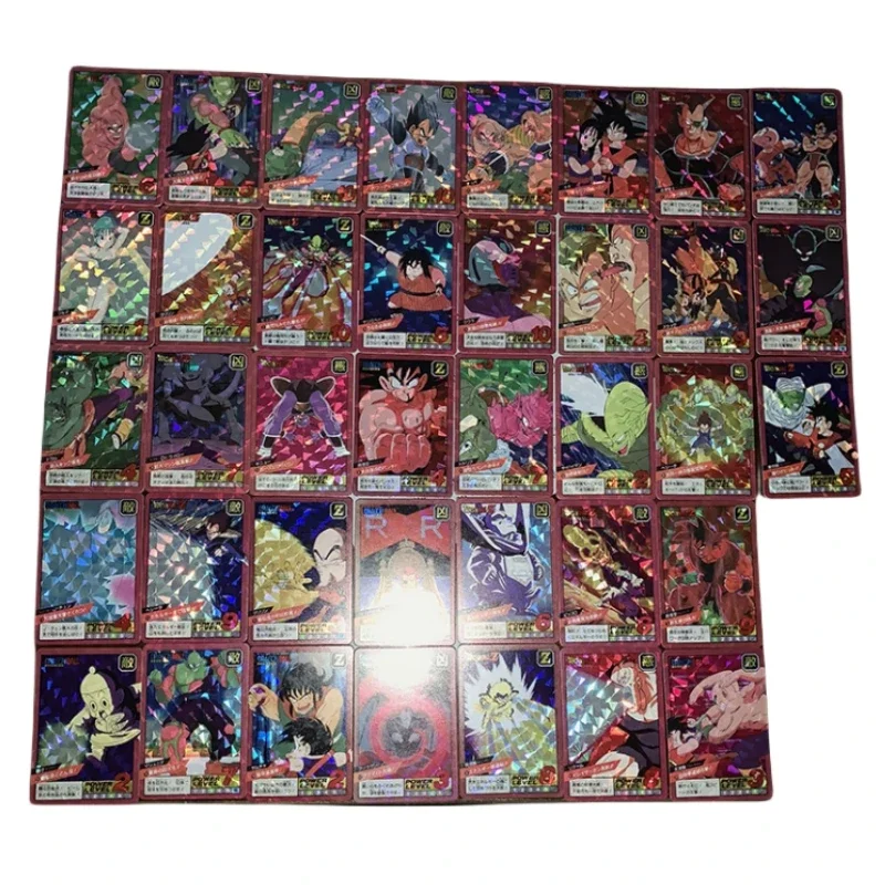 DIY Homemade Dragon Ball 1th Son Goku Piccolo Flash Card  A Set of 38pcs Anime Game Peripheral Collection Christmas Present