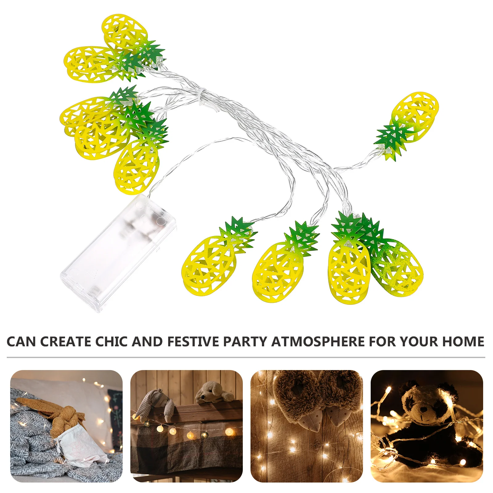 Lampki LED w kształcie ananasów, dekoracja na imprezę, do ogrodu, na zewnątrz, do sypialni, świąteczna dekoracja, girlanda świetlna z ananasami.
