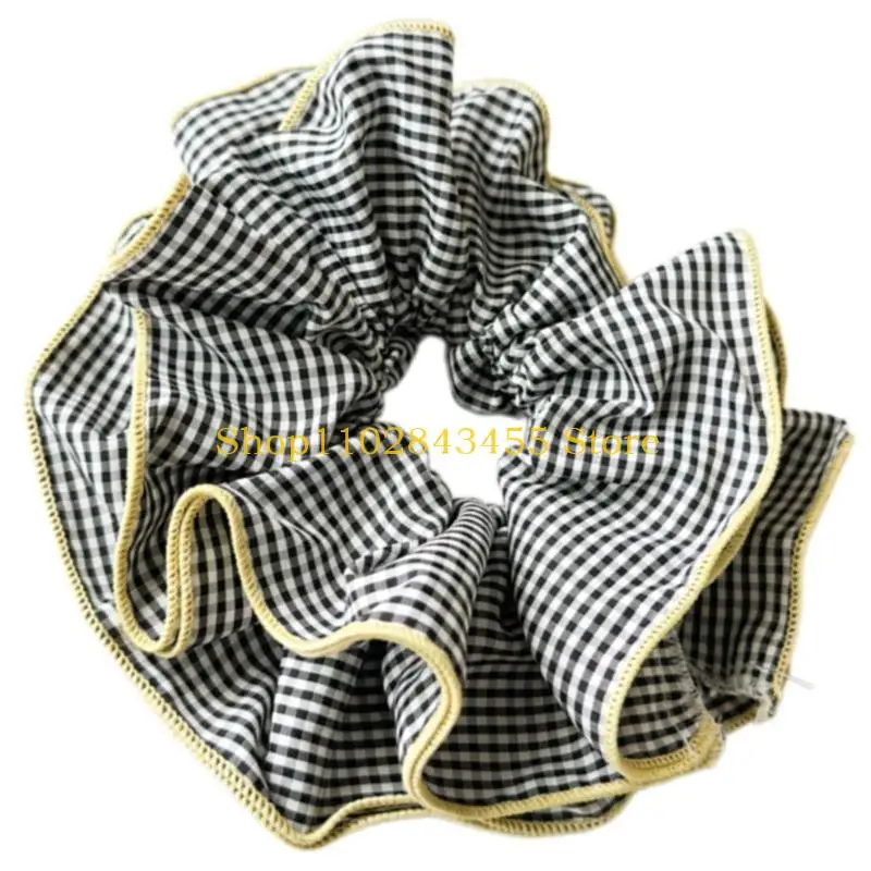 49mc على الطراز الكوري المتقلب صلات الشعر المزدوجة ذات الطبقة المزدوجة للنساء والفتيات scrunchies كبيرة الحجم