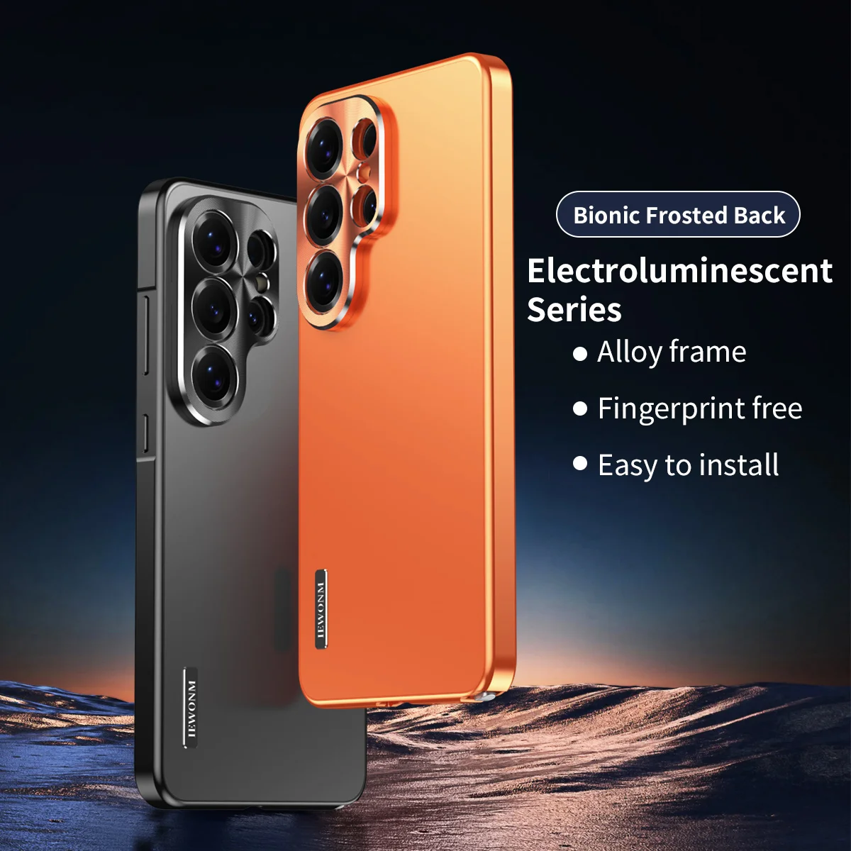 Etui do Samsung Galaxy S26 Ultra Plus S25 S24 S23 Ultra z magnetycznym zamknięciem, aluminiową ramką, plastikową tylną obudową i metalową wstawką. — zdjęcie produktu 2