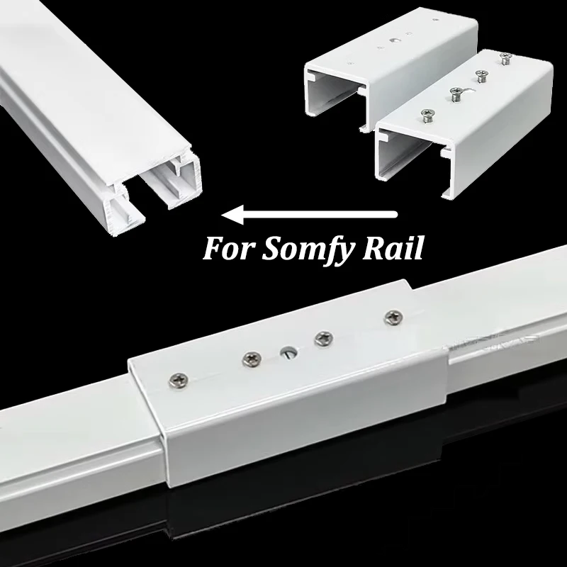 High Quality Aluminium Electric Curtain Track Rail Joint Connector for Dooya Somfy Compatible JIALISI Curtain Track Accessories