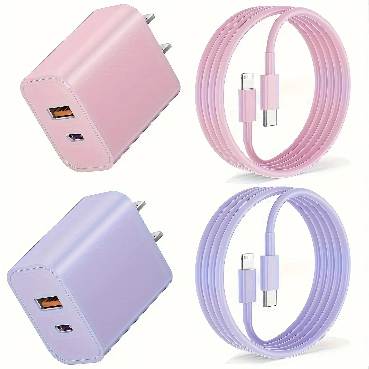 For iPhone14 Charger,20W PD Dual Port Power Wall Charger With 6FT Lightning Charging Cable Compatible With iPhone 14/13/12/11/X.