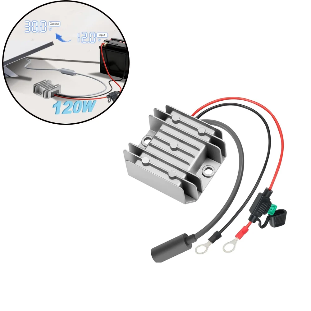 IP67 Power Converter With Fuse/Mother Connector 12V To 30V Boost Converter Waterproof Power Supply For Solar Energy For Starlink