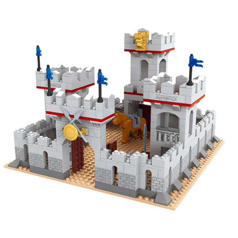 Medieval Knights Castle Siege Royal Tower Bricks Horse Princess Kingdoms Military Sets Building Blocks Toys Birthday Gifts