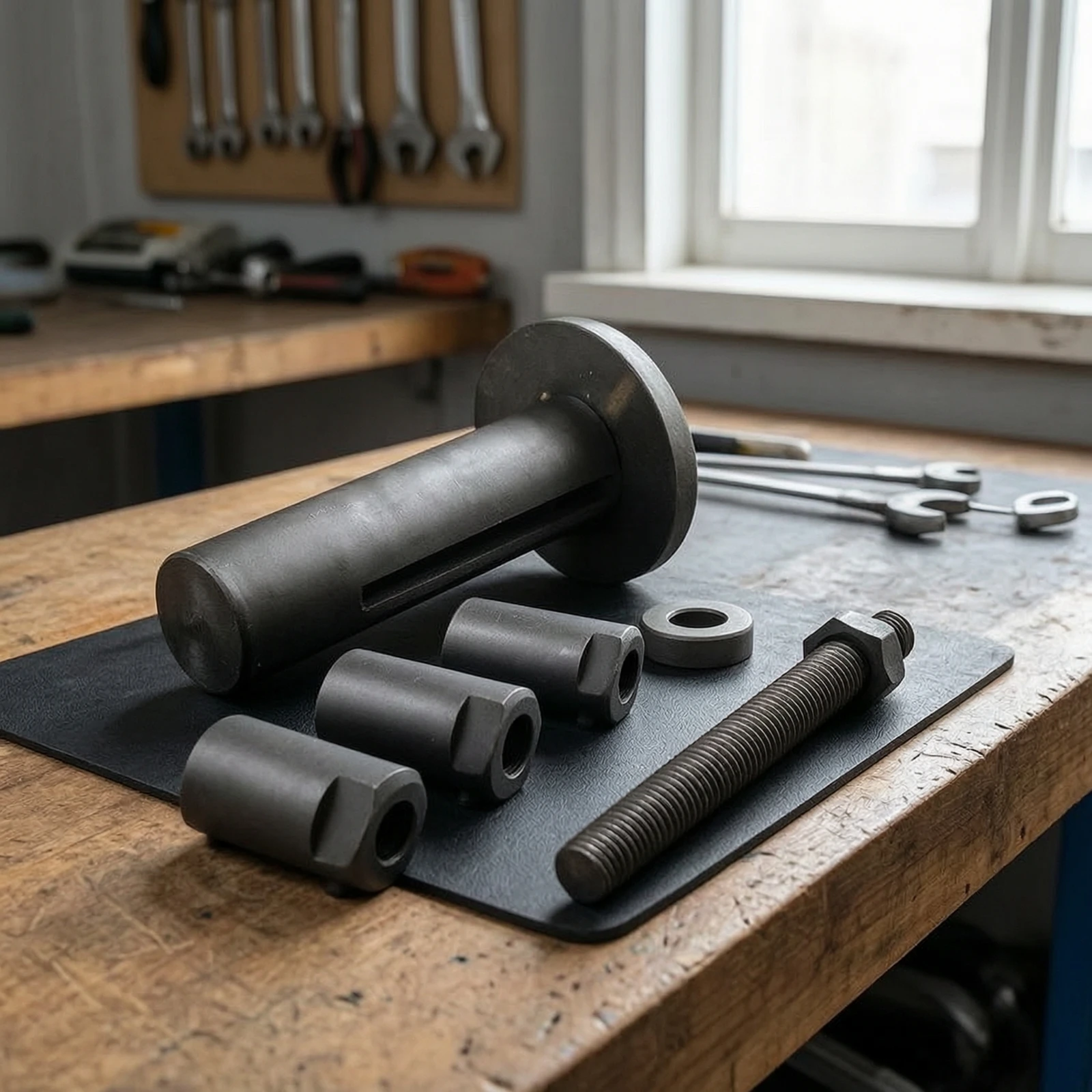 Crankshaft Installation Tool Threaded Crankshaft Installer with Adapters Damper Installer Kit Machined Accurate for Mechanics
