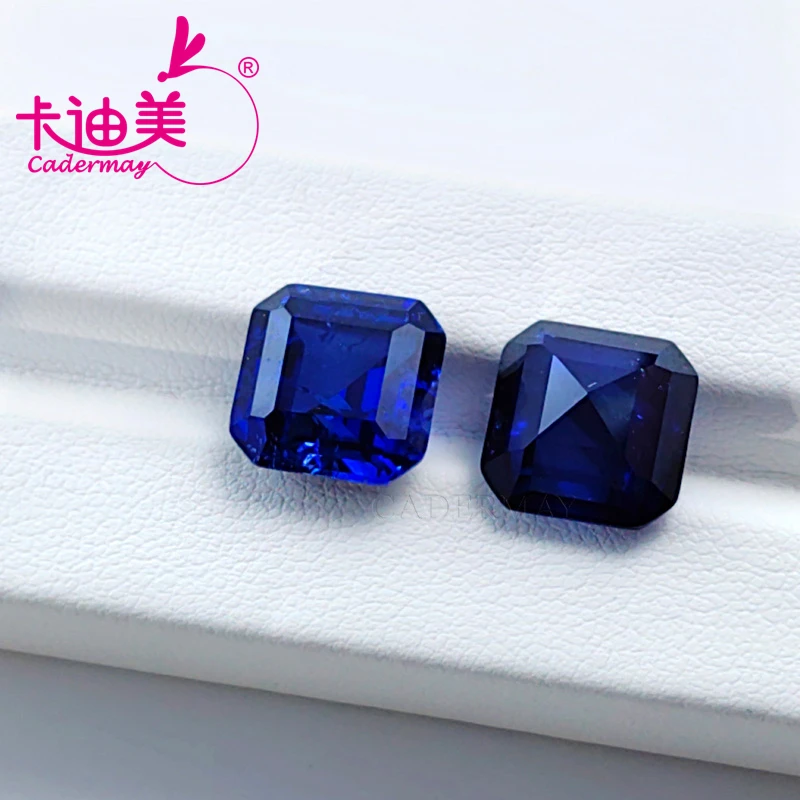 CADERMAY  Lab Grown Sapphire Loose Stone Octagonal Shape Necklace Ring DIY Fine Jewelry Making  Gemstones in Wholesale Price