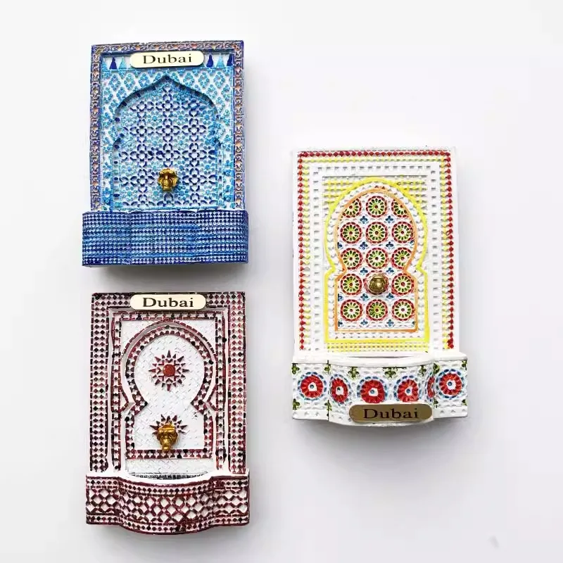 

Dubai Mosaic travel memorial decorative crafts Middle East Prayer cleaning table magnetic refrigerator magnets